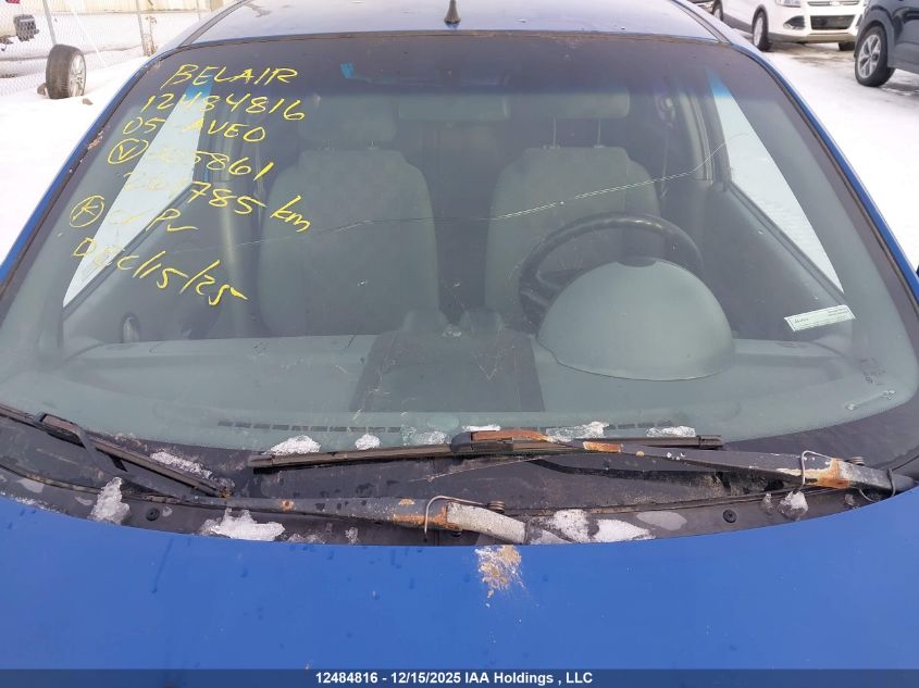 2005 Chevrolet Aveo Lt VIN: KL1TG62685B305861 Lot: 12484816