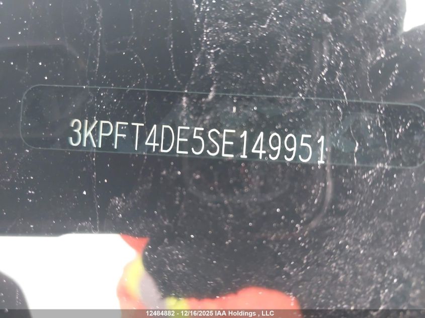 2025 Kia K4 Lx VIN: 3KPFT4DE5SE149951 Lot: 12484882