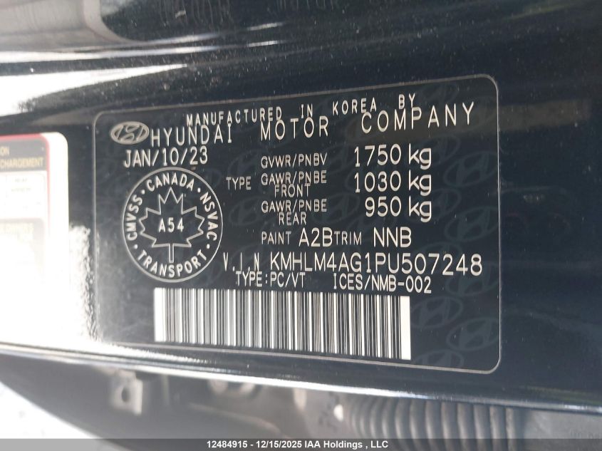 2023 Hyundai Elantra Sel VIN: KMHLM4AG1PU507248 Lot: 12484915