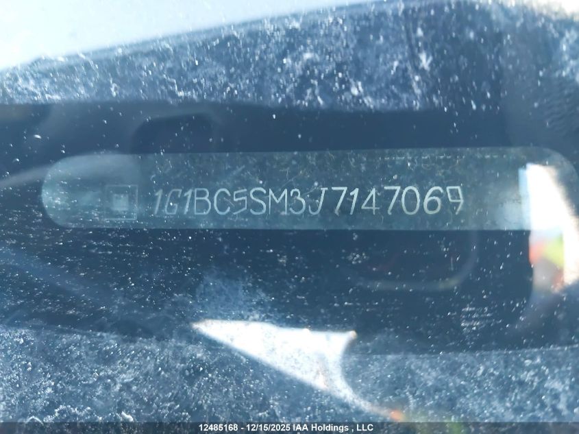 2018 Chevrolet Cruze Ls VIN: 1G1BC5SM3J7147069 Lot: 12485168