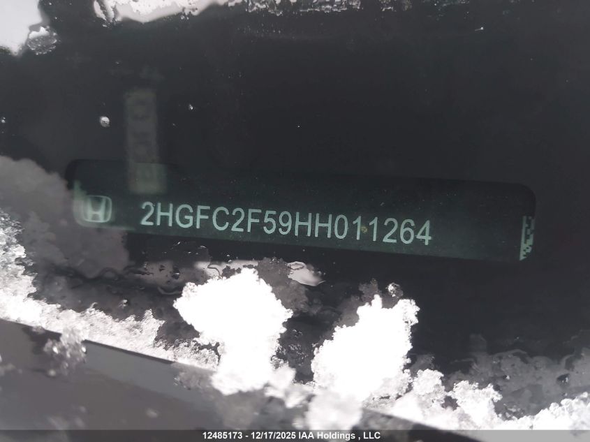 2017 Honda Civic Lx VIN: 2HGFC2F59HH011264 Lot: 12485173