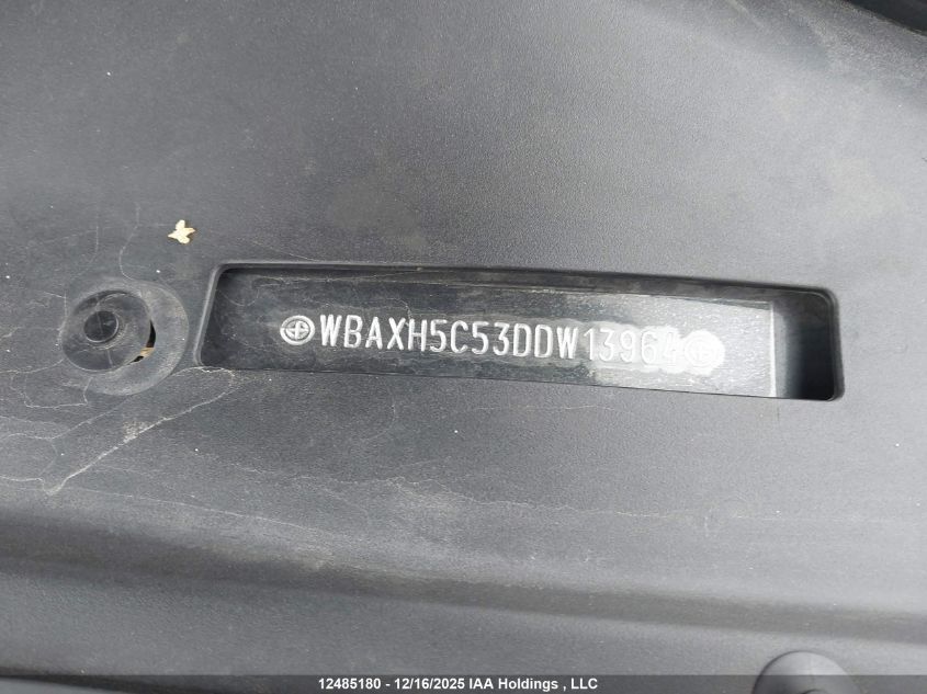 2013 BMW 528I xDrive VIN: WBAXH5C53DDW13964 Lot: 12485180