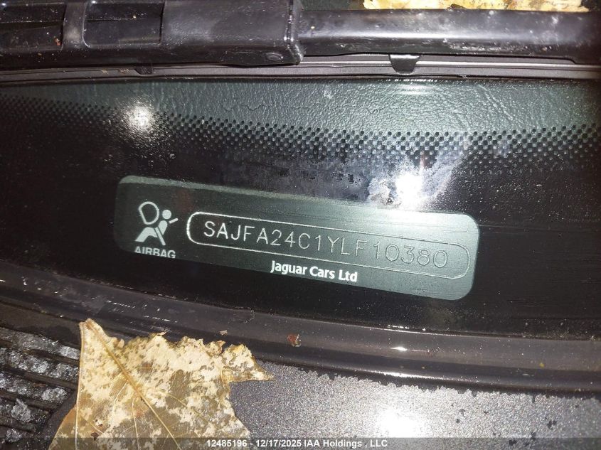 2000 Jaguar Vandenplas VIN: SAJFA24C1YLF10380 Lot: 12485196