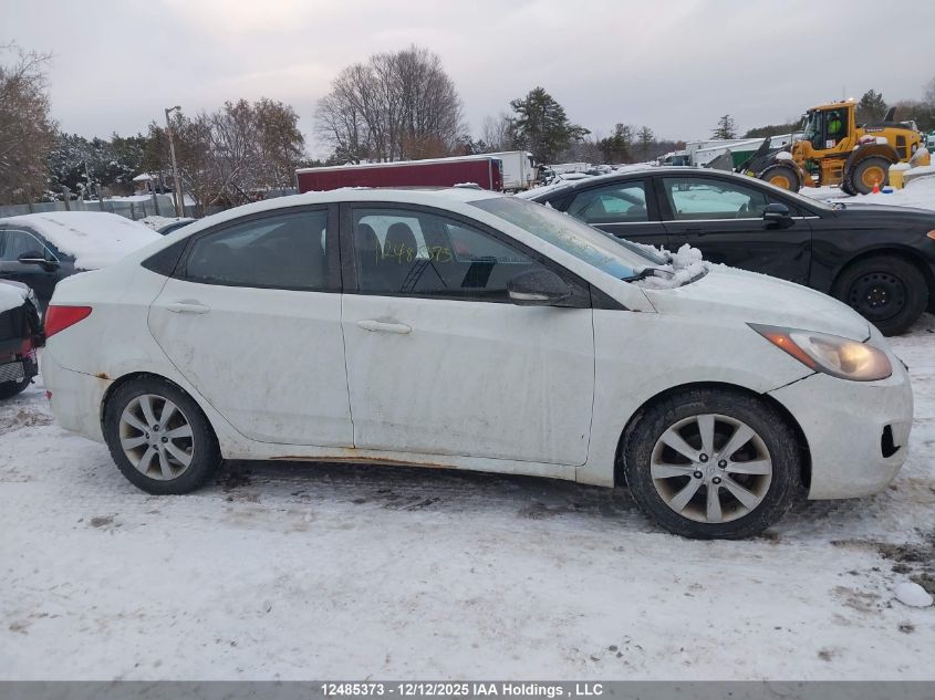2012 Hyundai Accent VIN: KMHCU4AEXCU208656 Lot: 12485373