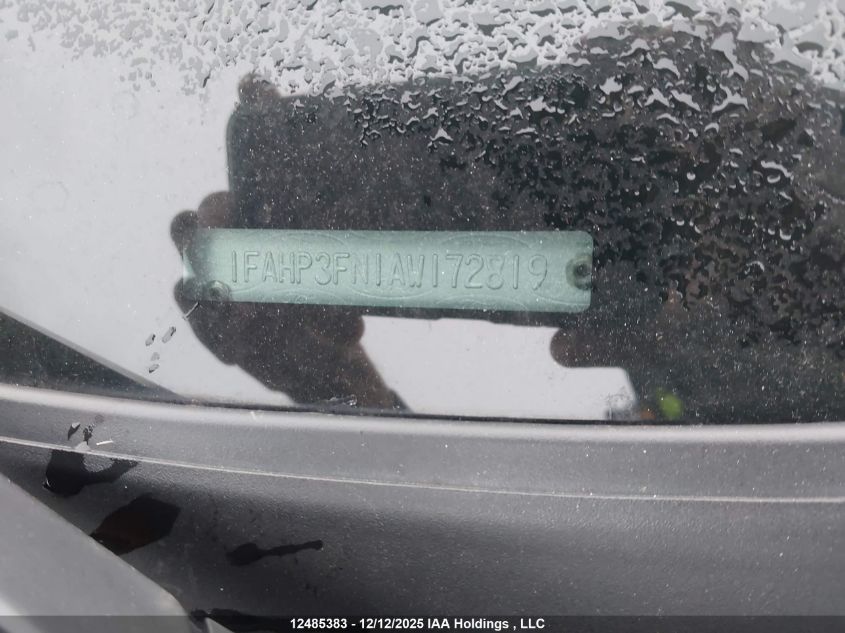 2010 Ford Focus Se VIN: 1FAHP3FN1AW172819 Lot: 12485383