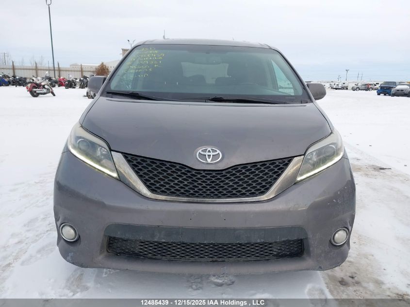 2017 Toyota Sienna Se 8 Passenger VIN: 5TDXZ3DC5HS859331 Lot: 12485439