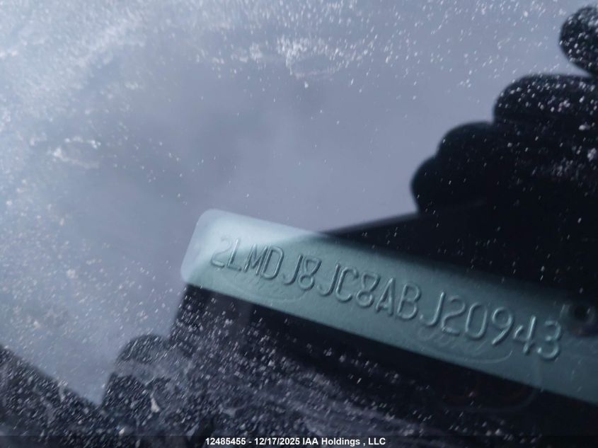 2010 Lincoln Mkx VIN: 2LMDJ8JC8ABJ20943 Lot: 12485455