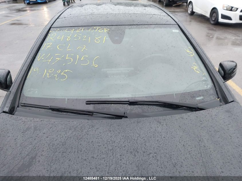 2017 Mercedes-Benz Cla VIN: WDDSJ4GB2HN475156 Lot: 12485481