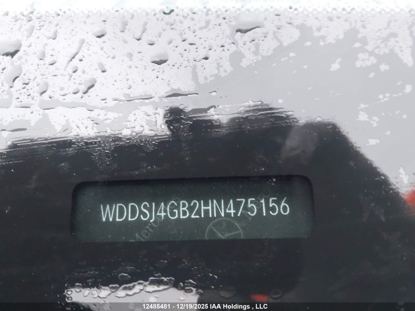 2017 Mercedes-Benz Cla VIN: WDDSJ4GB2HN475156 Lot: 12485481