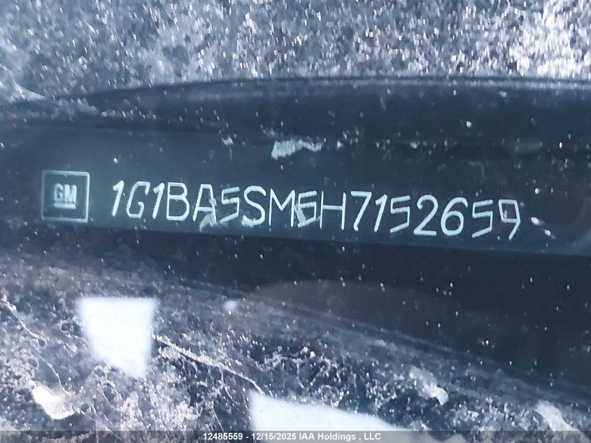 2017 Chevrolet Cruze L VIN: 1G1BA5SM5H7152659 Lot: 12485559