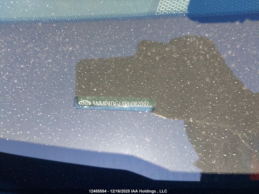 2024 Hyundai Santa Fe Luxury VIN: 5NMP4DGL9RH007097 Lot: 12485584