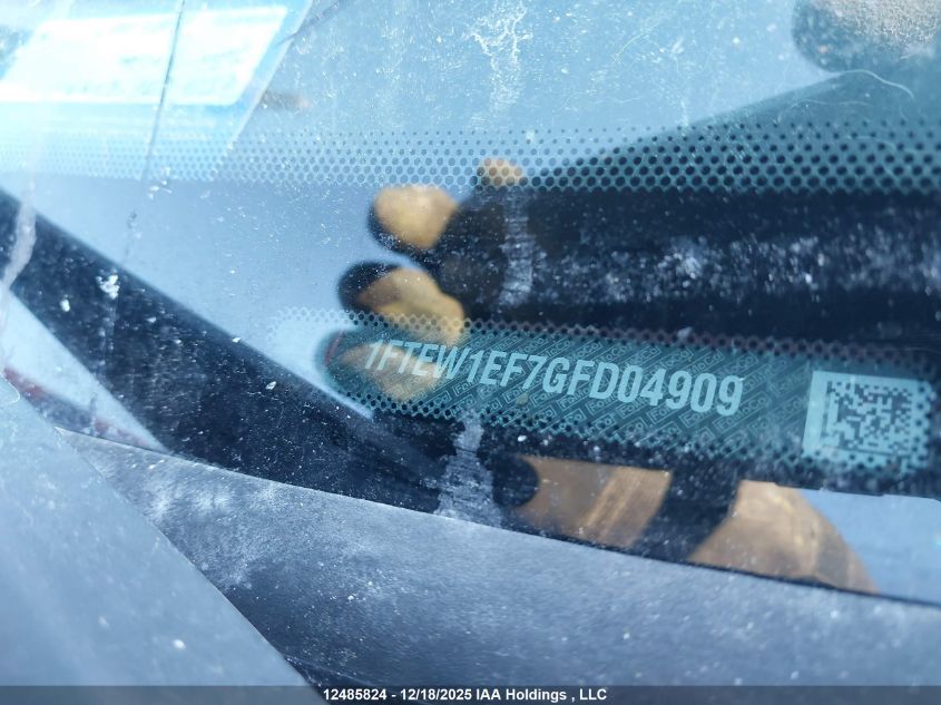 2016 Ford F-150 Xlt VIN: 1FTEW1EF7GFD04909 Lot: 12485824