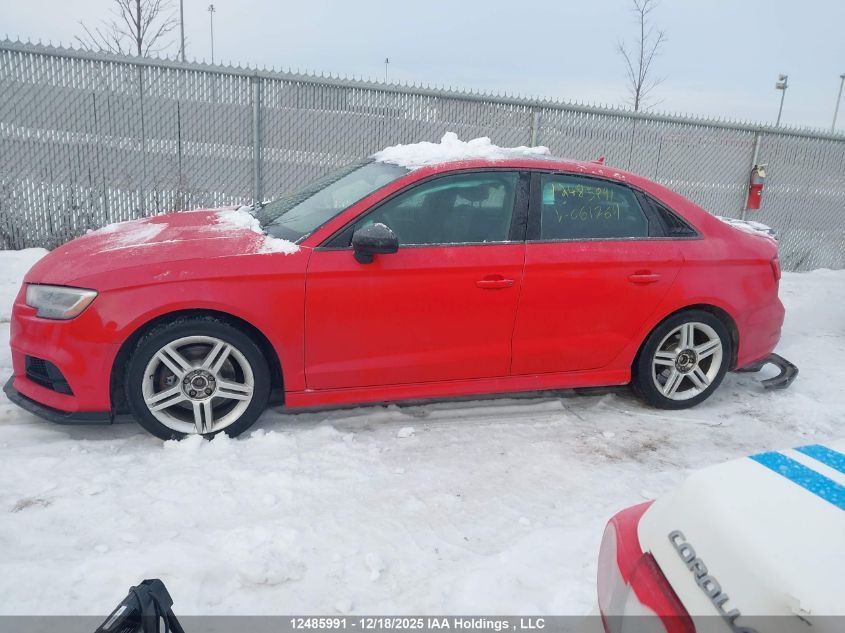 2017 Audi A3 2.0T Progressiv VIN: WAUJ8GFF9H1061769 Lot: 12485991