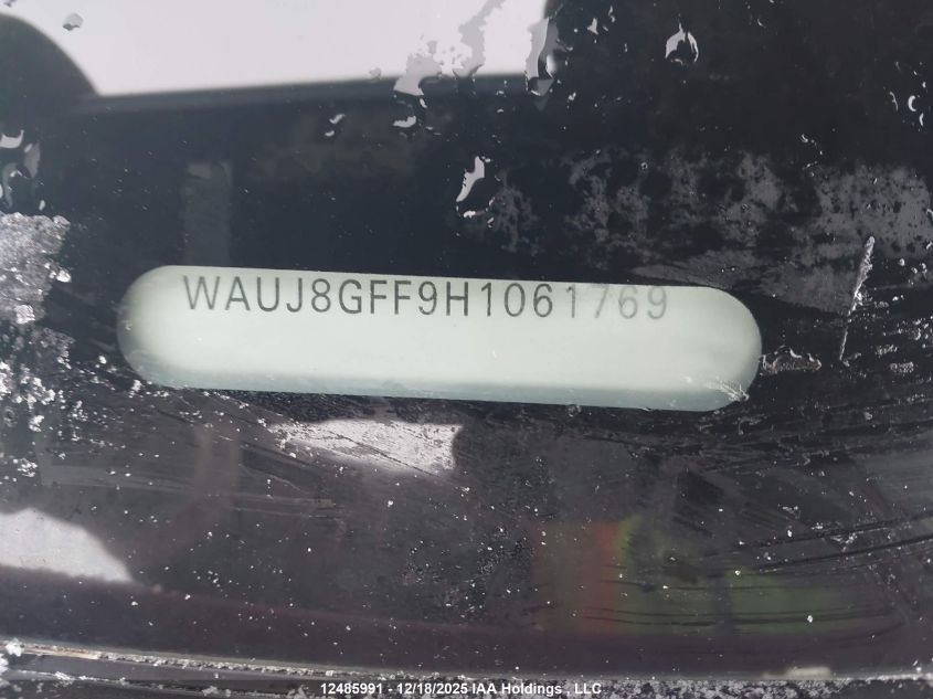 2017 Audi A3 2.0T Progressiv VIN: WAUJ8GFF9H1061769 Lot: 12485991