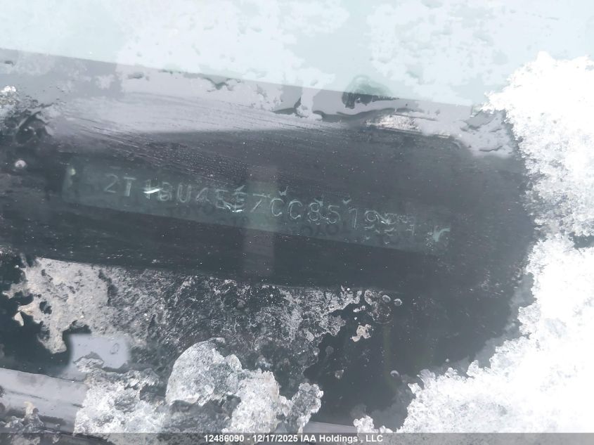 2012 Toyota Corolla Ce VIN: 2T1BU4EE7CC851991 Lot: 12486090