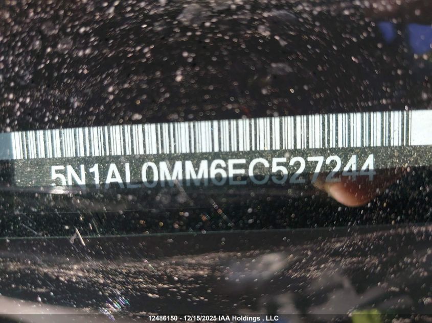 2014 Infiniti Qx60 VIN: 5N1AL0MM6EC527244 Lot: 12486150