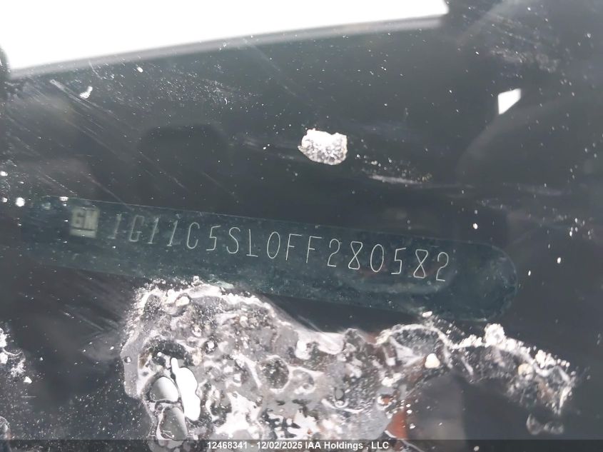 2015 Chevrolet Malibu 1Lt VIN: 1G11C5SL0FF280582 Lot: 12468341X
