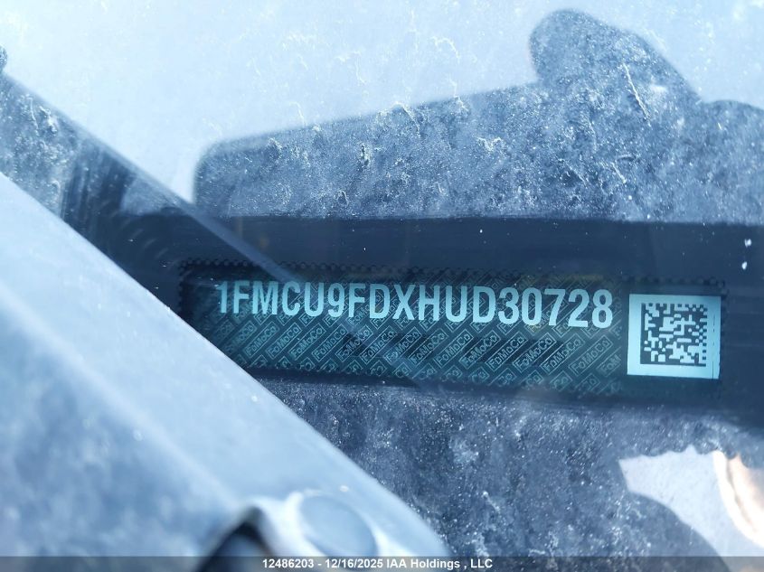 2017 Ford Escape S VIN: 1FMCU9FDXHUD30728 Lot: 12486203