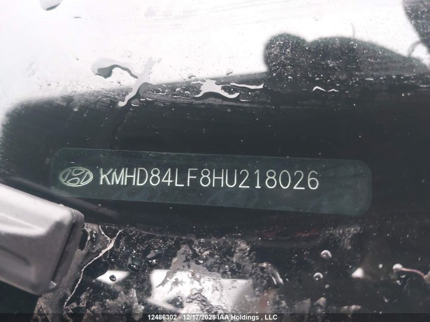 2017 Hyundai Elantra Gl VIN: KMHD84LF8HU218026 Lot: 12486302