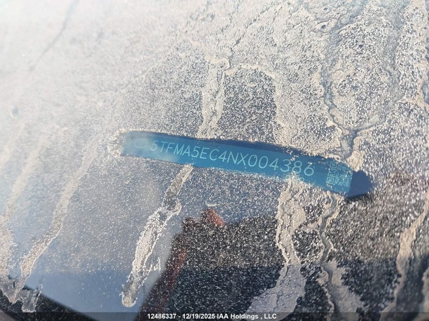 2022 Toyota Tundra Platinum VIN: 5TFMA5EC4NX004386 Lot: 12486337