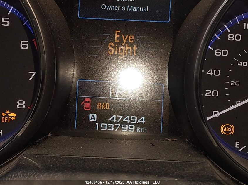 2018 Subaru Outback Touring VIN: 4S4BSDTC1J3224809 Lot: 12486436