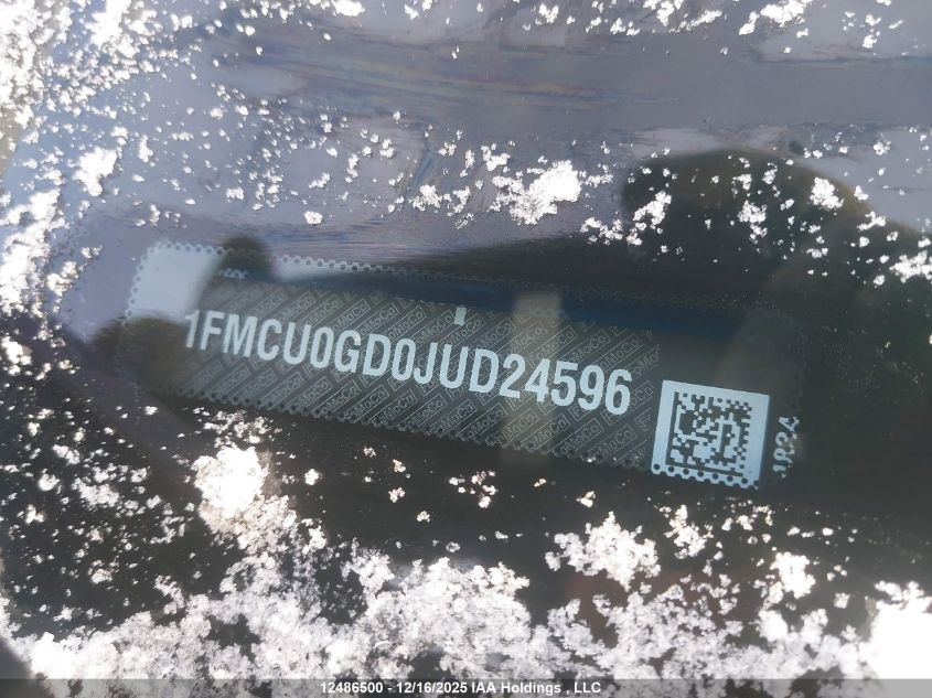 2018 Ford Escape Se VIN: 1FMCU0GD0JUD24596 Lot: 12486500