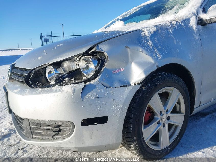 2010 Volkswagen Golf 2.5L Comfortline/2.5L Trendline VIN: 3VWKX7AJ6AM676601 Lot: 12486576