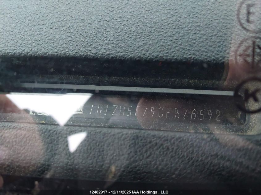 2012 Chevrolet Malibu Lt Platium Edition VIN: 1G1ZD5E79CF376592 Lot: 12482917X