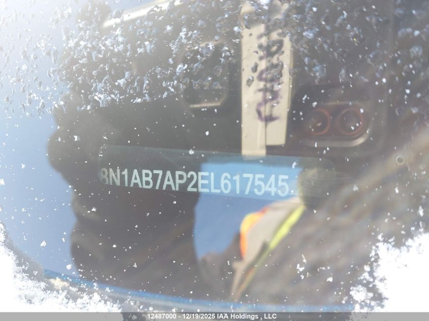 2014 Nissan Sentra 1.8 S/1.8 Sl/1.8 Sr/1.8 Sv VIN: 3N1AB7AP2EL617545 Lot: 12487000