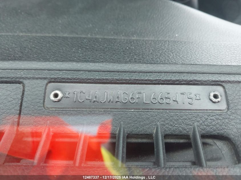 2015 Jeep Wrangler Sport VIN: 1C4AJWAG6FL665475 Lot: 12487337