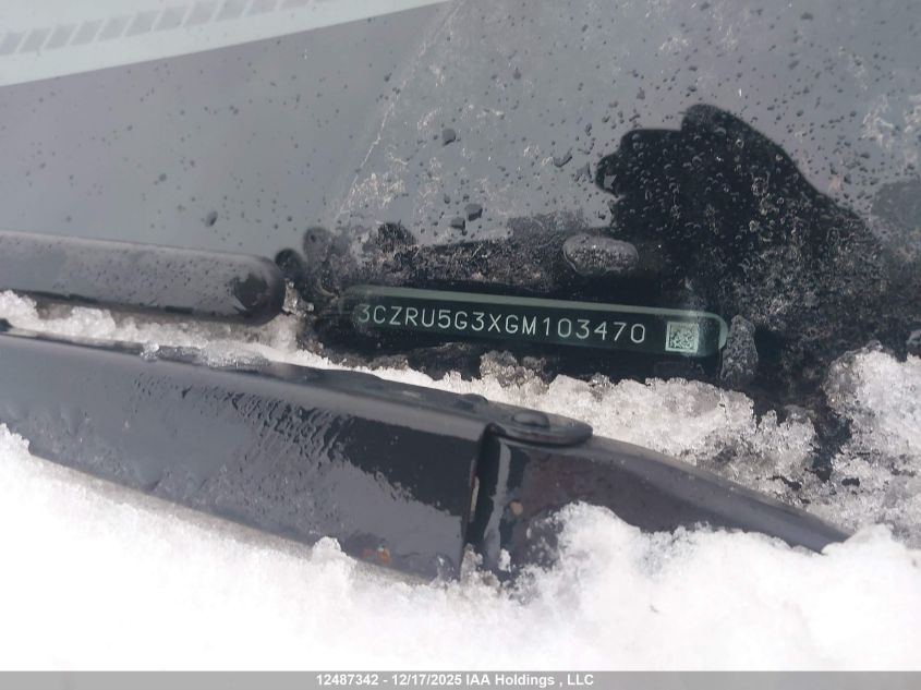 2016 Honda Hr-V Lx VIN: 3CZRU5G3XGM103470 Lot: 12487342