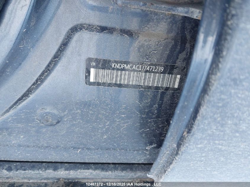 2018 Kia Sportage Lx VIN: KNDPMCAC1J7471239 Lot: 12487372
