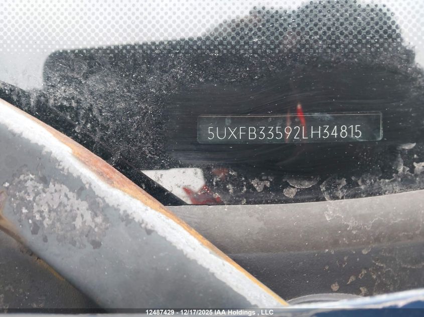 2002 BMW X5 4.4I VIN: 5UXFB33592LH34815 Lot: 12487429