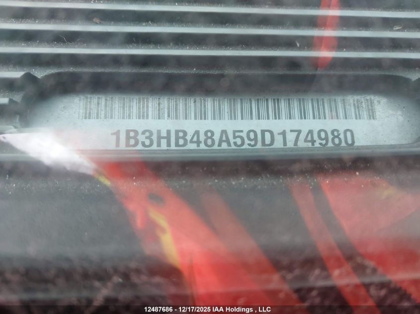 2009 Dodge Caliber Sxt VIN: 1B3HB48A59D174980 Lot: 12487686