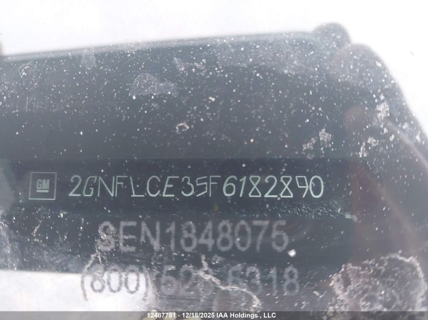 2015 Chevrolet Equinox VIN: 2GNFLCE35F6182890 Lot: 12487781