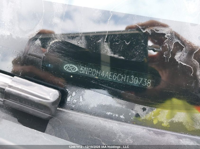 2012 Hyundai Elantra Gl VIN: 5NPDH4AE6CH130738 Lot: 12487912