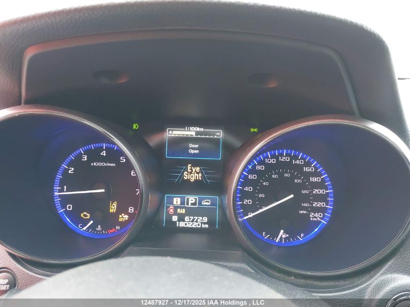 2018 Subaru Outback 2.5I Touring VIN: 4S4BSDGC4J3371216 Lot: 12487927