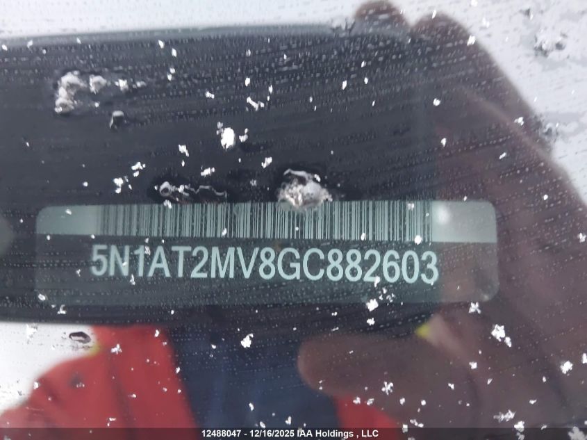 2016 Nissan Rogue S/Sl/Sv VIN: 5N1AT2MV8GC882603 Lot: 12488047