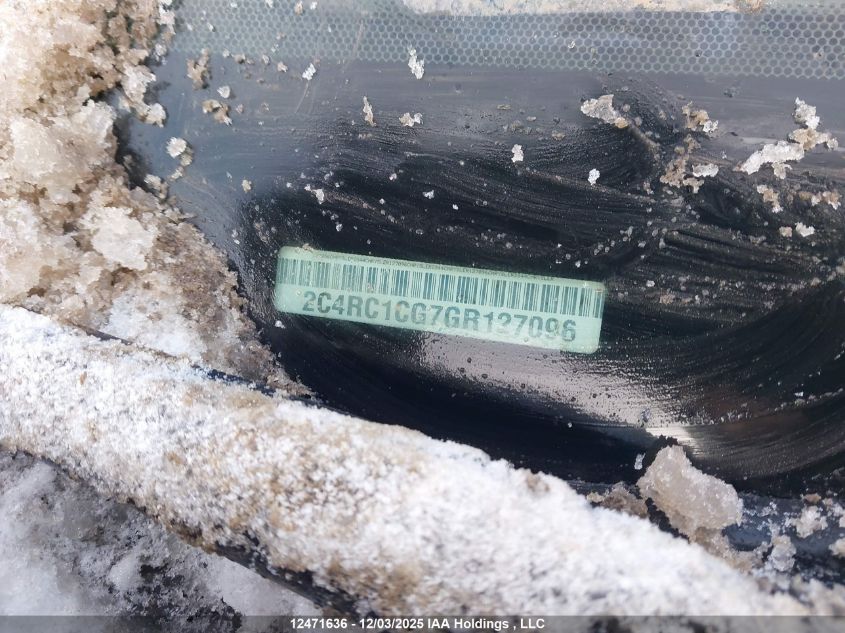 2016 Chrysler Town & Country Touring VIN: 2C4RC1CG7GR127096 Lot: 12471636X