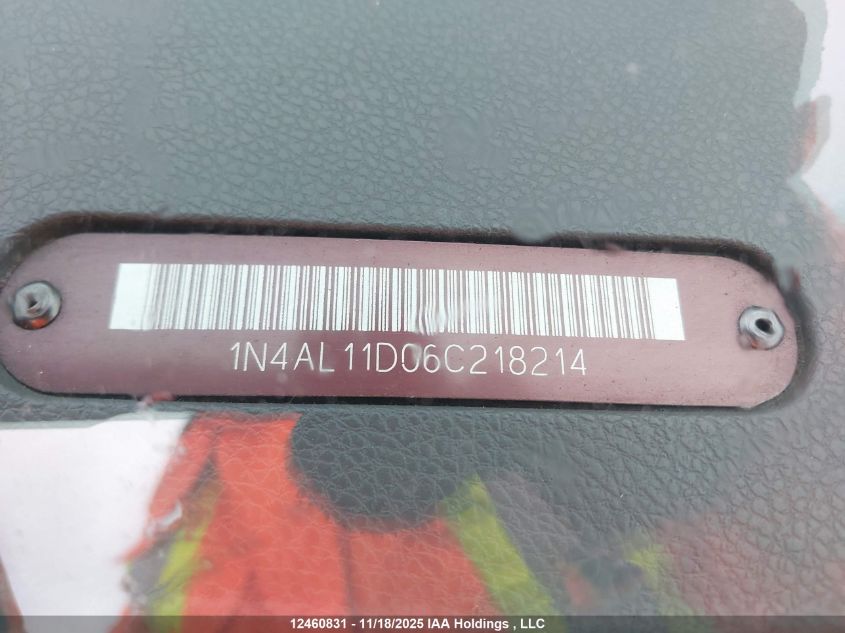 2006 Nissan Altima 2.5 S VIN: 1N4AL11D06C218214 Lot: 12460831X