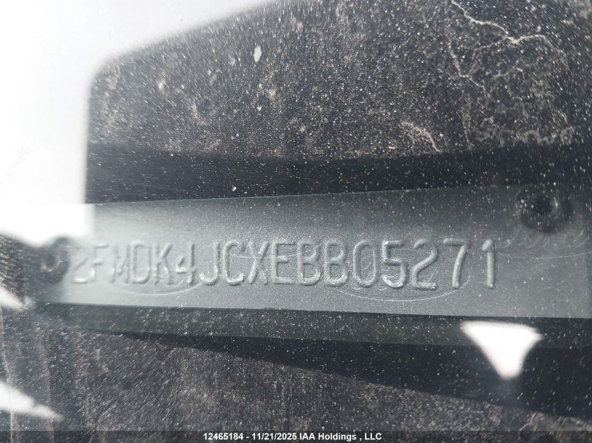 2014 Ford Edge Sel VIN: 2FMDK4JCXEBB05271 Lot: 12465184X