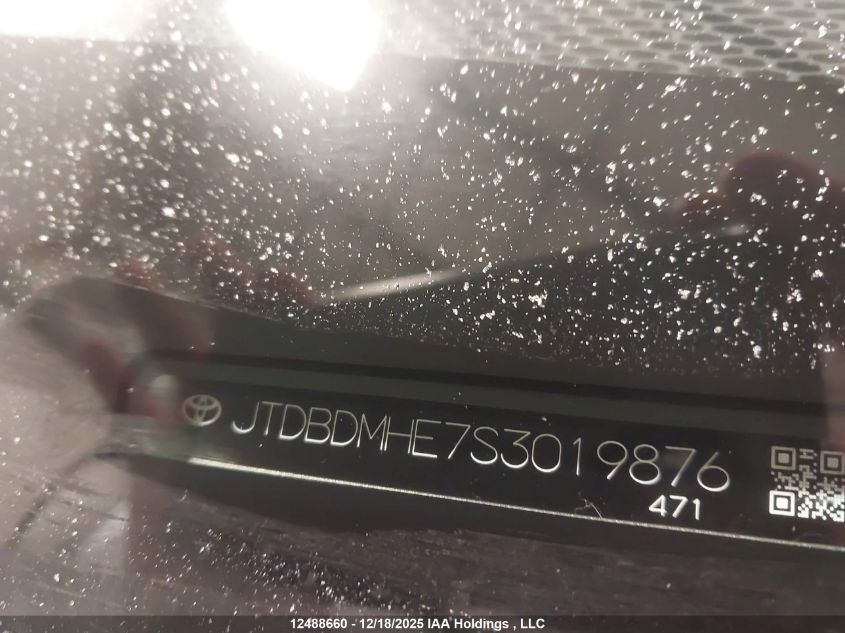 2025 Toyota Corolla Hybrid Le VIN: JTDBDMHE7S3019876 Lot: 12488660