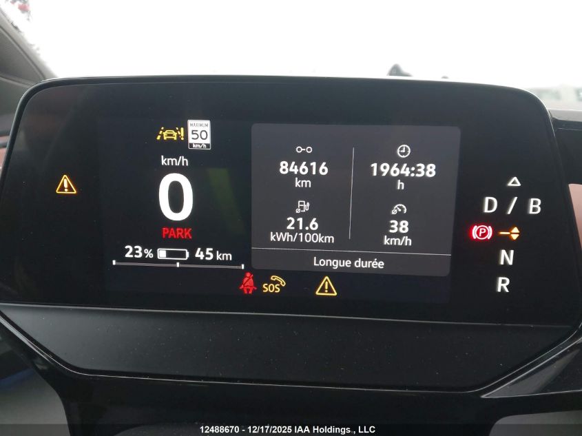 2022 Volkswagen Id.4 Pro VIN: WVGUNPE26NP063331 Lot: 12488670