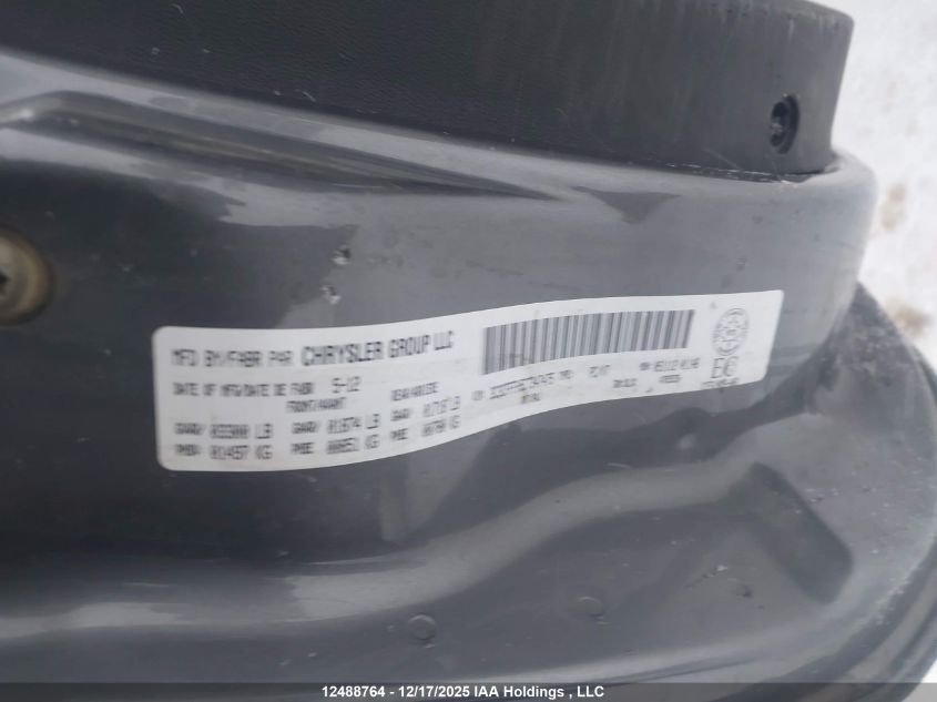 2012 Fiat 500 Abarth VIN: 3C3CFFFH5CT347475 Lot: 12488764