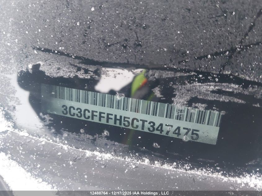 2012 Fiat 500 Abarth VIN: 3C3CFFFH5CT347475 Lot: 12488764