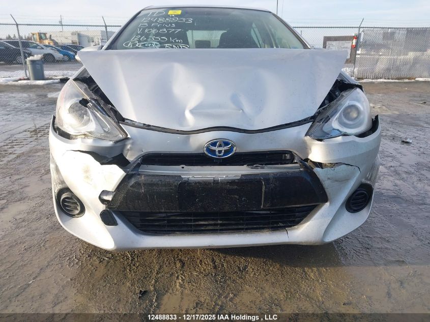 2015 Toyota Prius C Technology VIN: JTDKDTB32F1106877 Lot: 12488833