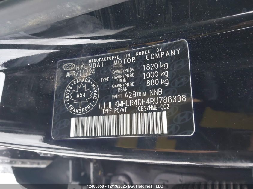 2024 Hyundai Elantra N Line Ultimate VIN: KMHLR4DF4RU788338 Lot: 12488859