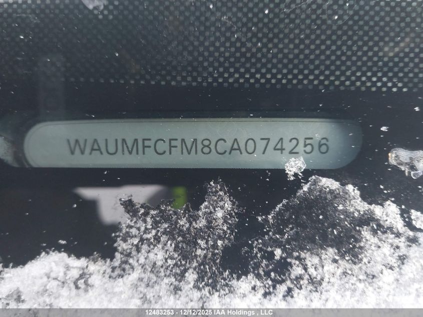 2012 Audi A3 2.0T Progressiv VIN: WAUMFCFM8CA074256 Lot: 12483253X