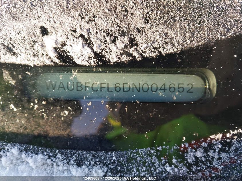 2013 Audi A4 Premium VIN: WAUBFCFL6DN004652 Lot: 12489609