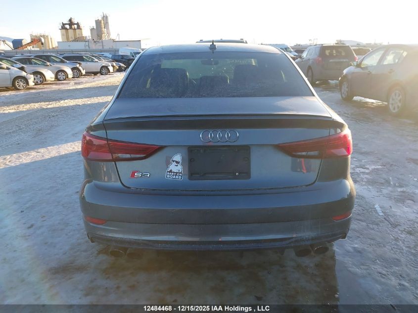 2017 Audi S3 2.0T Progressiv VIN: WAUB1GFF1H1039032 Lot: 12484468X